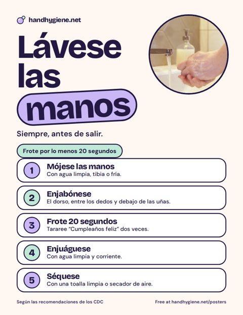Preview of the “Lávese las manos” poster